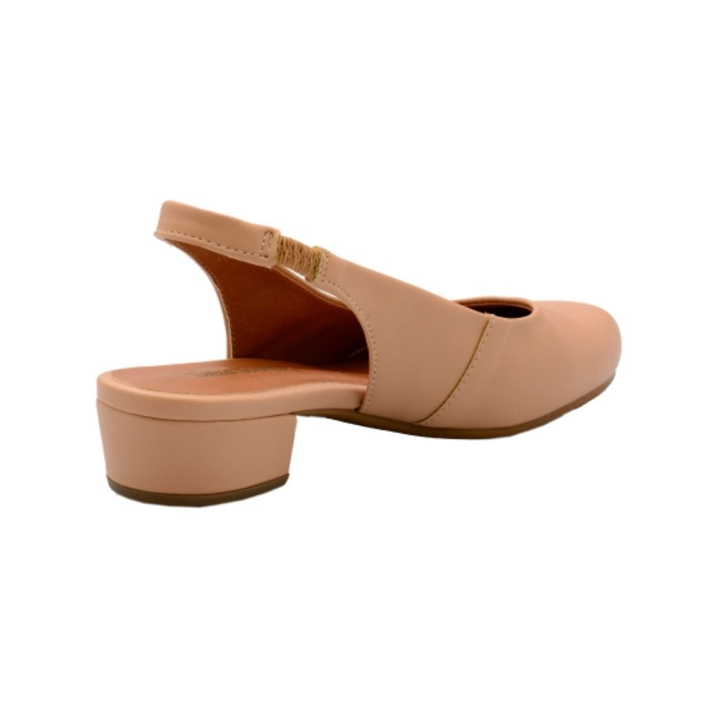 Sandália Salto Baixo Grosso 3cm Luiza Sobreira Nude Mod. 2154 Bege 3