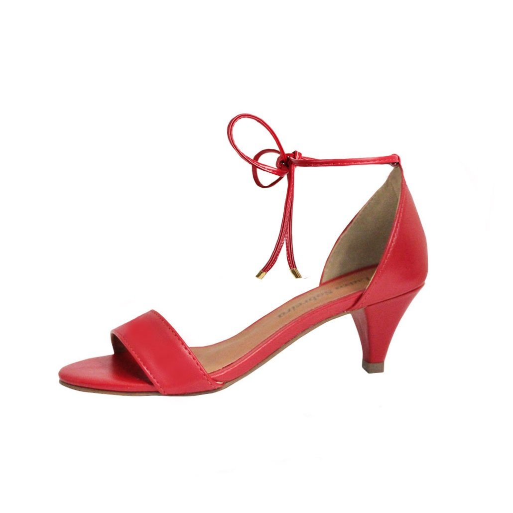 Sandália Troca Tira Salto Baixo Fino Luiza Sobreira Vermelha Mod. 2085-2 Vermelho 5