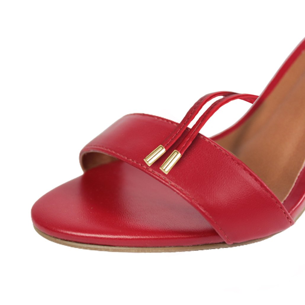 Sandália Troca Tira Salto Baixo Fino Luiza Sobreira Vermelha Mod. 2085-2 Vermelho 7
