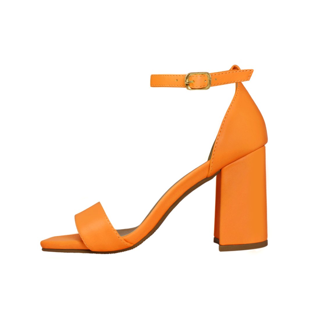 Sandália Salto Alto Grosso Luiza Sobreira Laranja Mod. 2132 Laranja 2