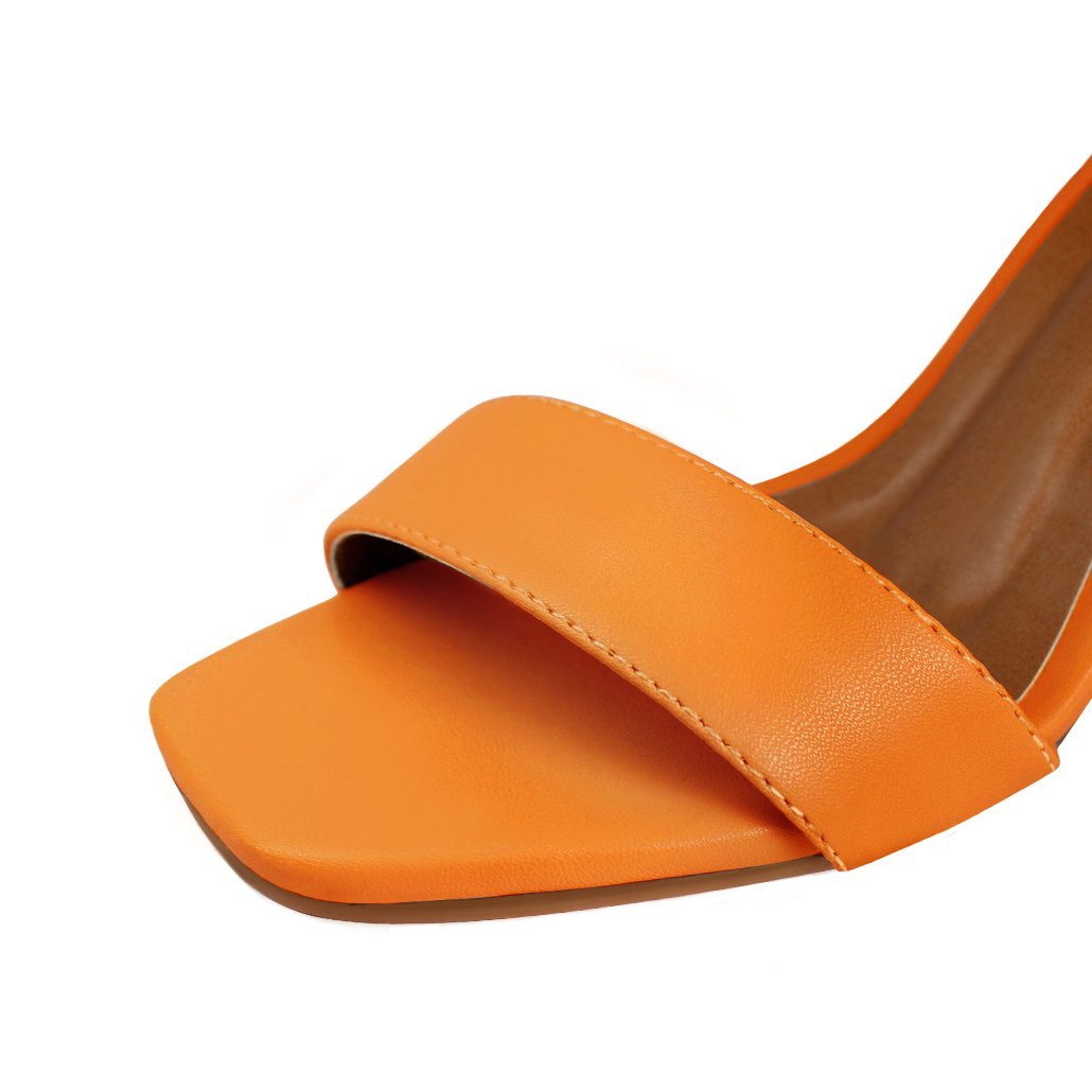Sandália Salto Alto Grosso Luiza Sobreira Laranja Mod. 2132 Laranja 4
