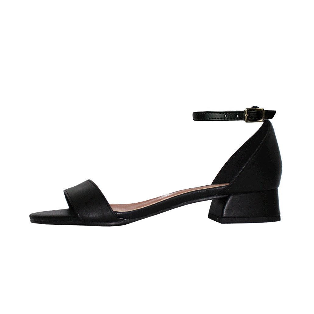 Sandália Salto Baixo Grosso 3cm Luiza Sobreira Preta Mod. 2143 Preto 2