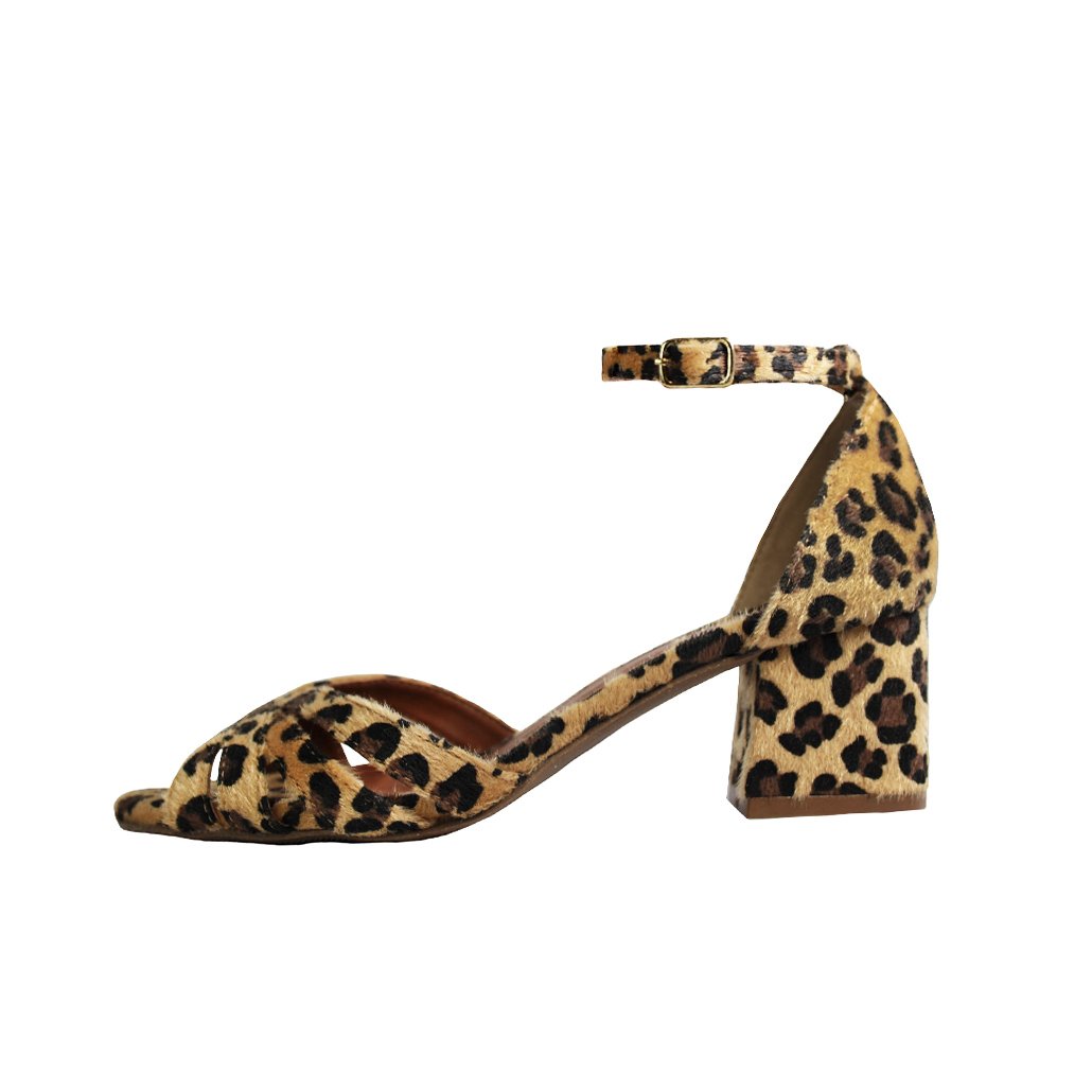 Sandália Troca Tira Salto Baixo Luiza Sobreira Trançada Onça Mod. 533-2 Multicores 4