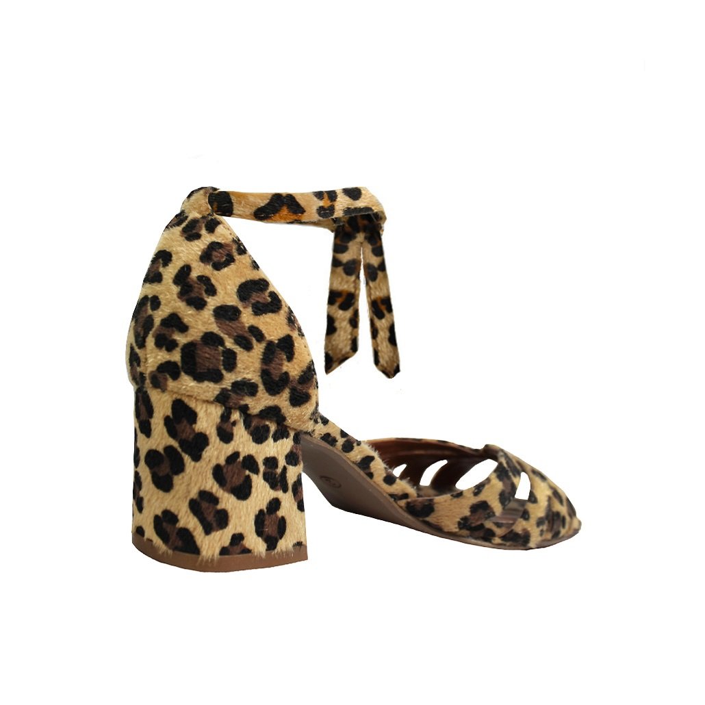 Sandália Troca Tira Salto Baixo Luiza Sobreira Trançada Onça Mod. 533-2 Multicores 6