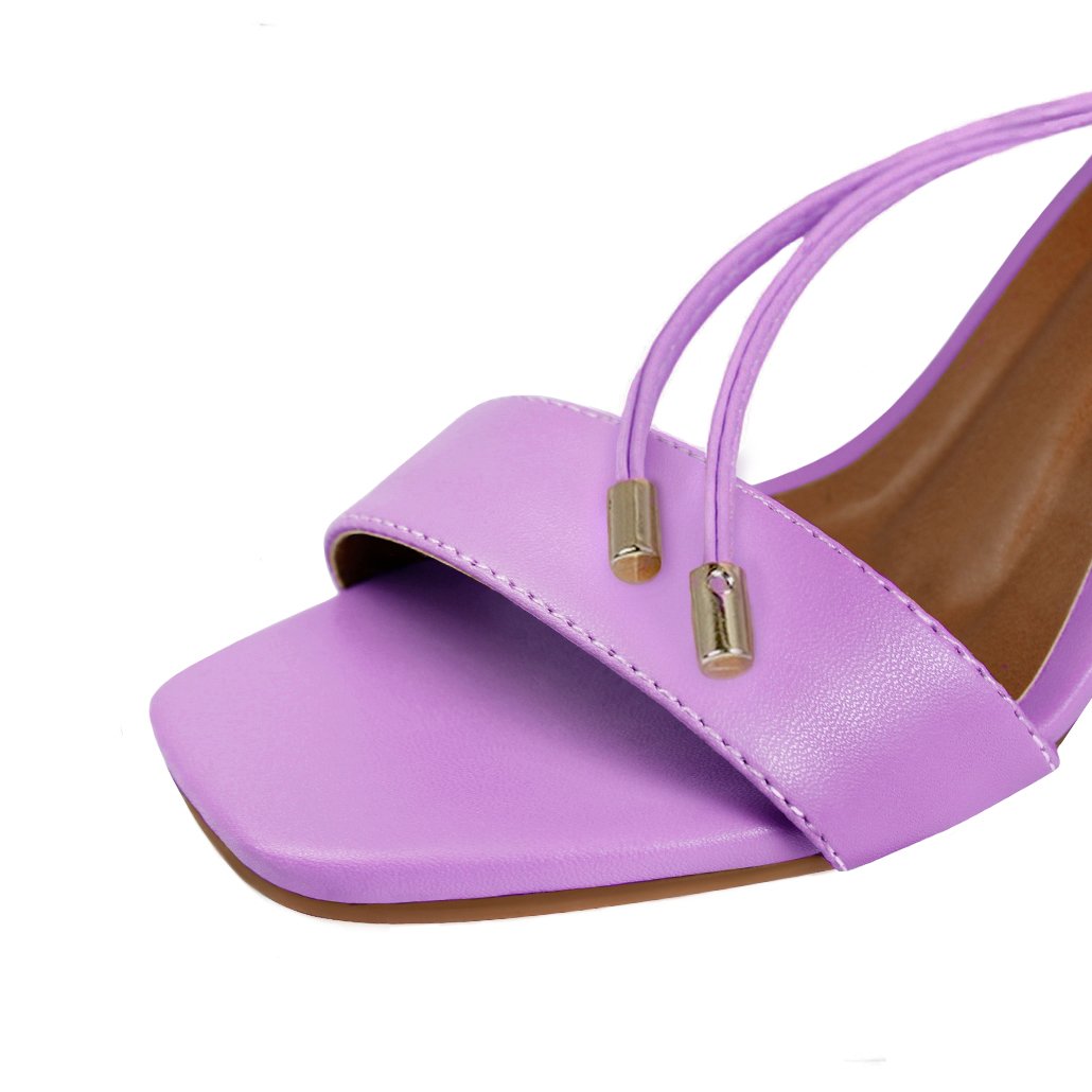 Sandália Troca Tira Salto Alto Grosso Luiza Sobreira Lilás Mod. 2127-2 Roxo 7