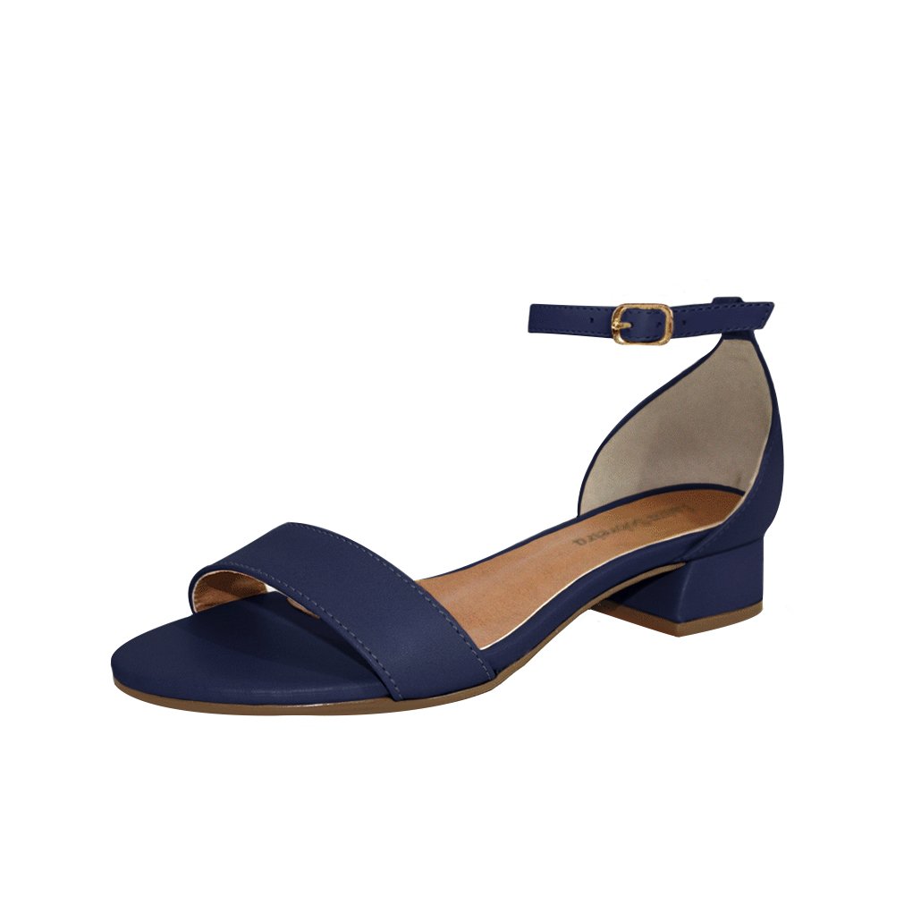 Sandália Salto Baixo Grosso 3cm Luiza Sobreira Azul Marinho Mod. 2228 Azul 1