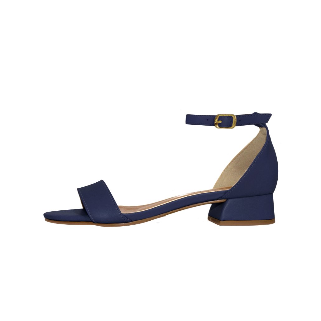 Sandália Salto Baixo Grosso 3cm Luiza Sobreira Azul Marinho Mod. 2228 Azul 2