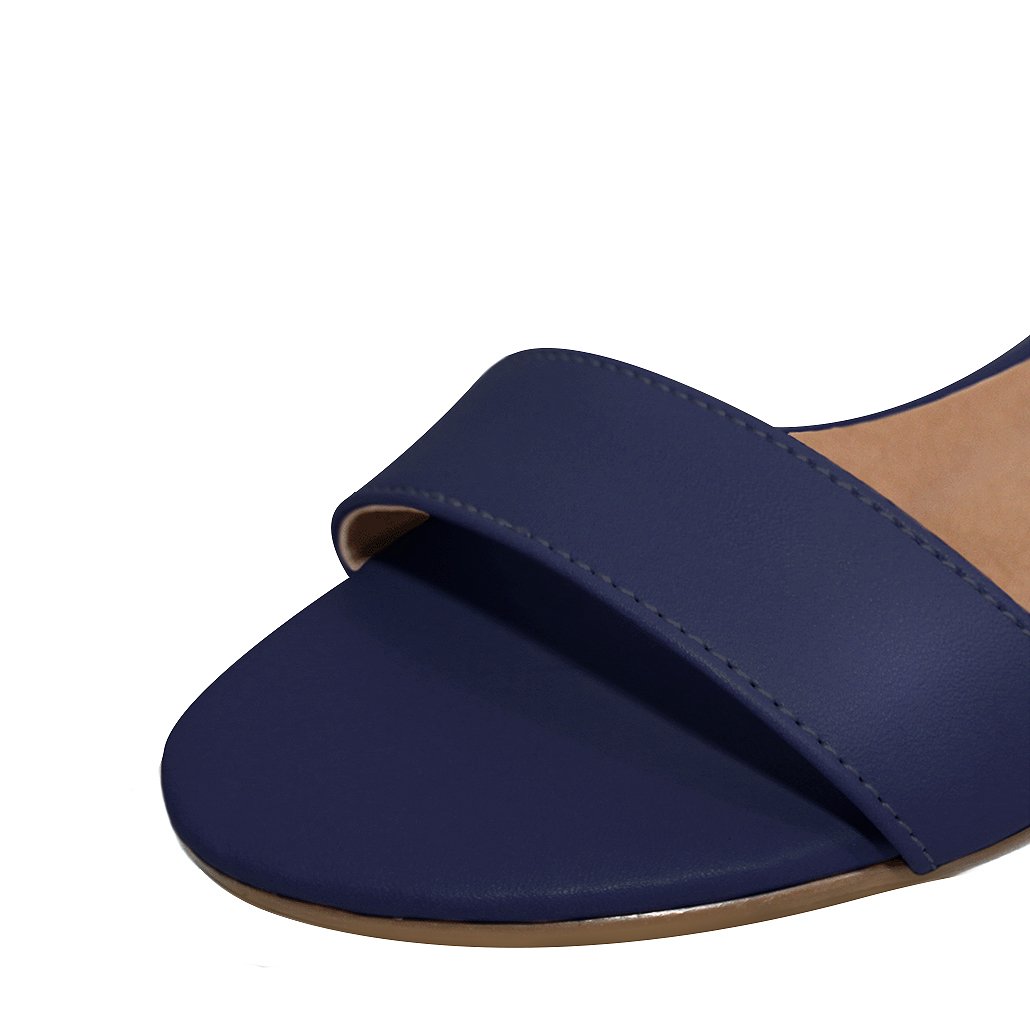 Sandália Salto Baixo Grosso 3cm Luiza Sobreira Azul Marinho Mod. 2228 Azul 4