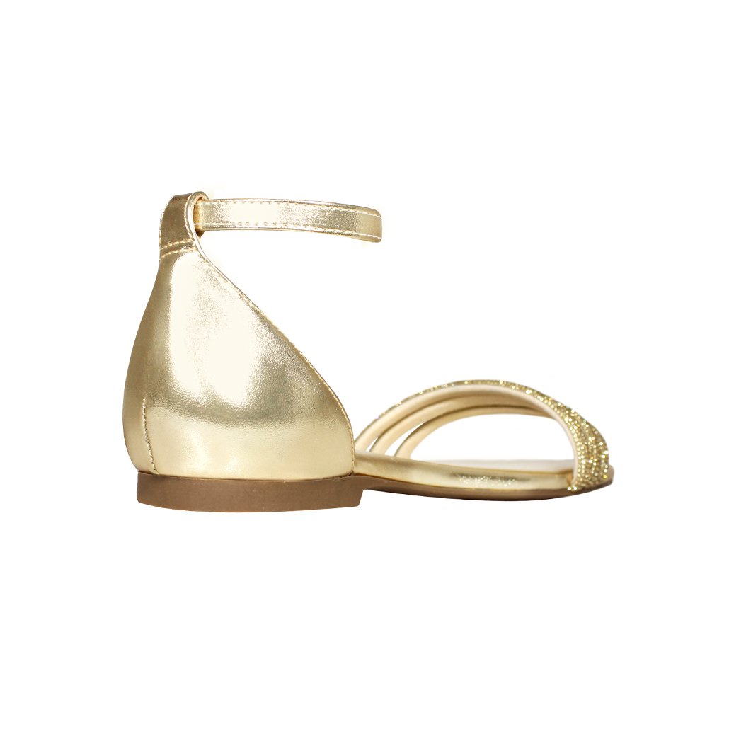 Sandália Ergonômica Luiza Sobreira Dourada Strass Mod. 2237 Dourado 4