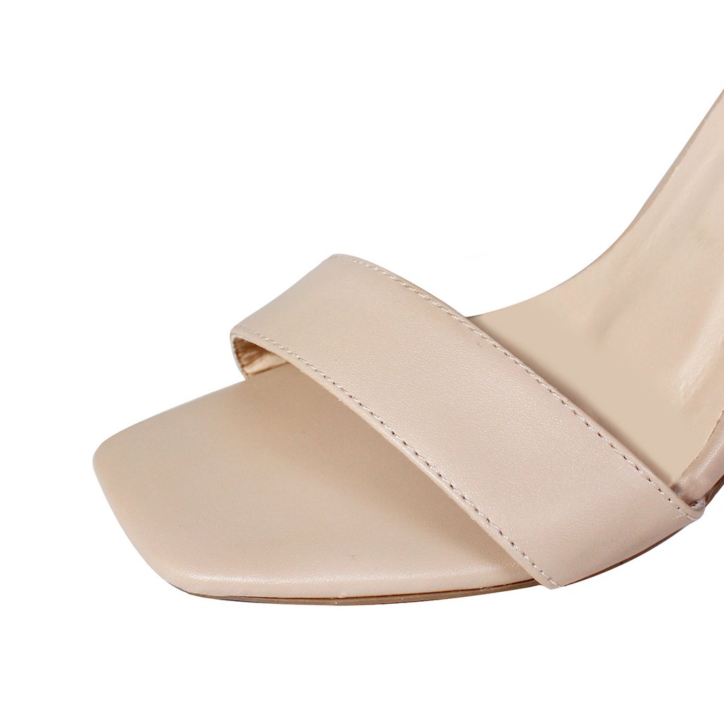 Sandália Salto Alto Fino 10 cm Luiza Sobreira Amêndoa Mod. 2239-3 Bege 4