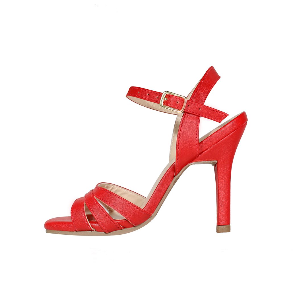 Sandália Salto Alto Fino 12 cm Luiza Sobreira Vermelha Mod. 2253 Vermelho 2