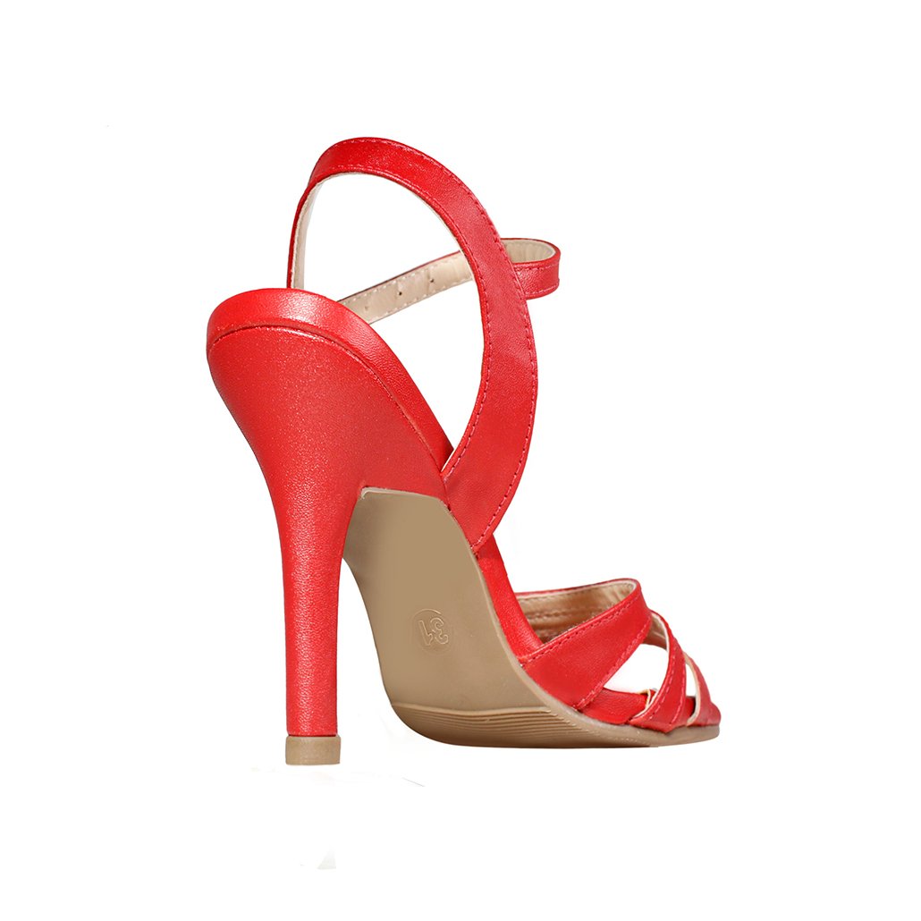 Sandália Salto Alto Fino 12 cm Luiza Sobreira Vermelha Mod. 2253 Vermelho 3