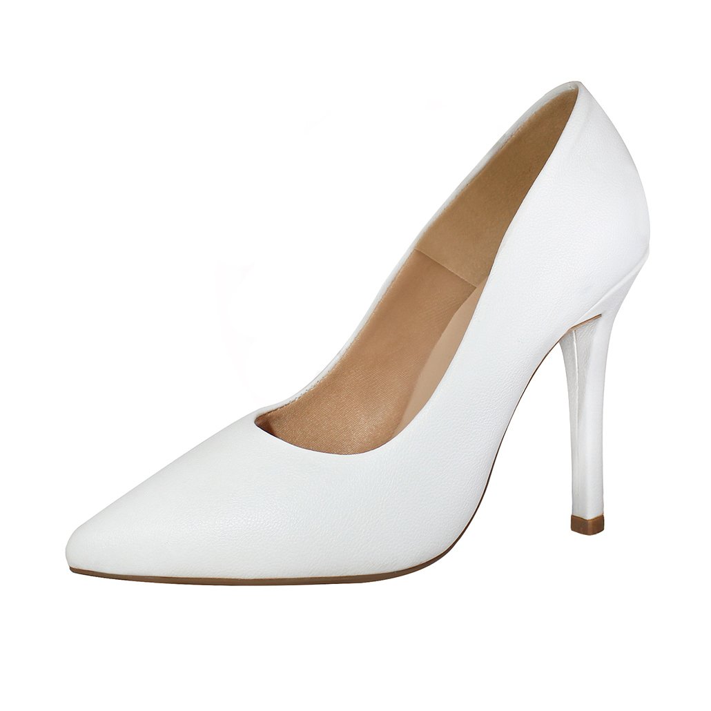 Scarpin Salto Alto Fino 10 cm Luiza Sobreira Branco Mod. 2258