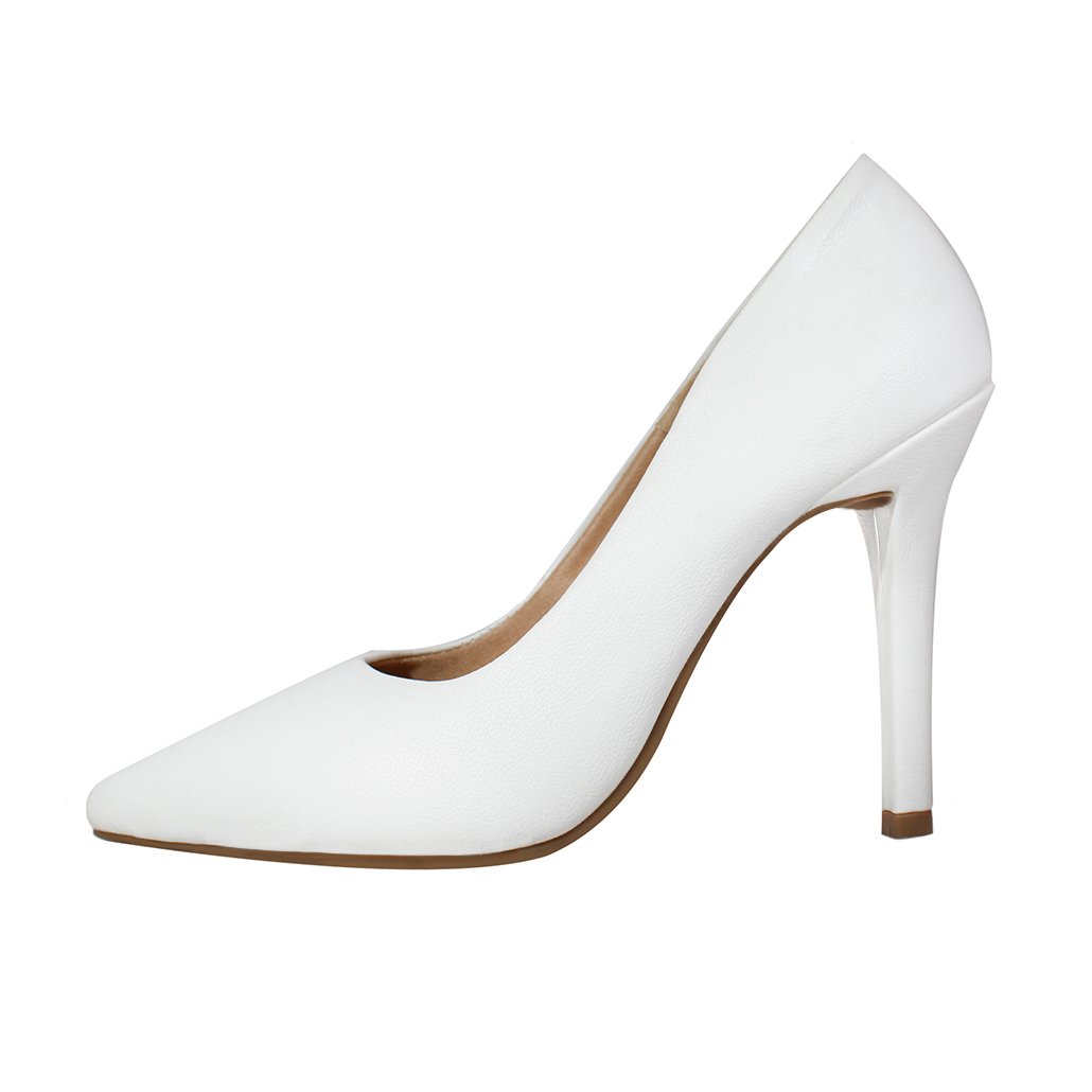 Scarpin Salto Alto Fino 12 cm Luiza Sobreira Branco Mod. 2258-2 Branco 2
