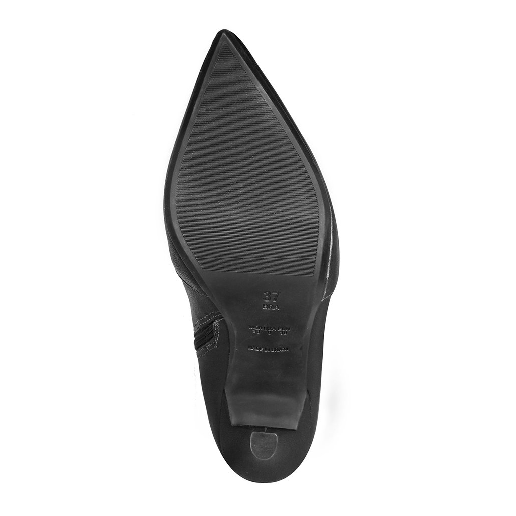 Bota Salto Alto Fino 10 cm Cano Curto Bico Fino Luiza Sobreira Preta Mod. 2256 Preto 6