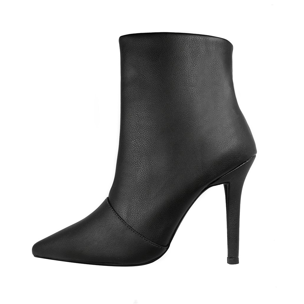 Bota Salto Alto Fino 12 cm Cano Curto Bico Fino Luiza Sobreira Preta Mod. 2256-2 Preto 2