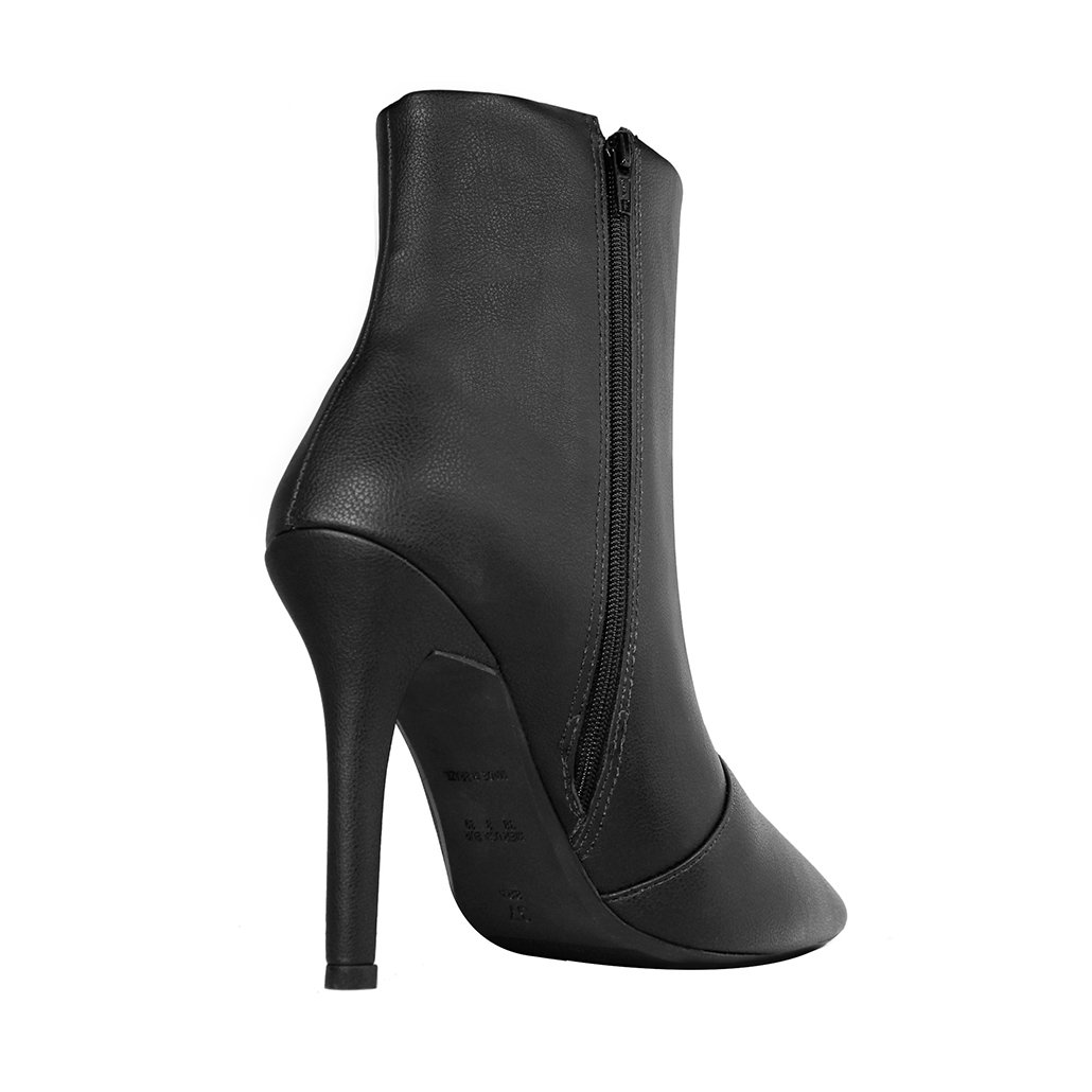 Bota Salto Alto Fino 12 cm Cano Curto Bico Fino Luiza Sobreira Preta Mod. 2256-2 Preto 4
