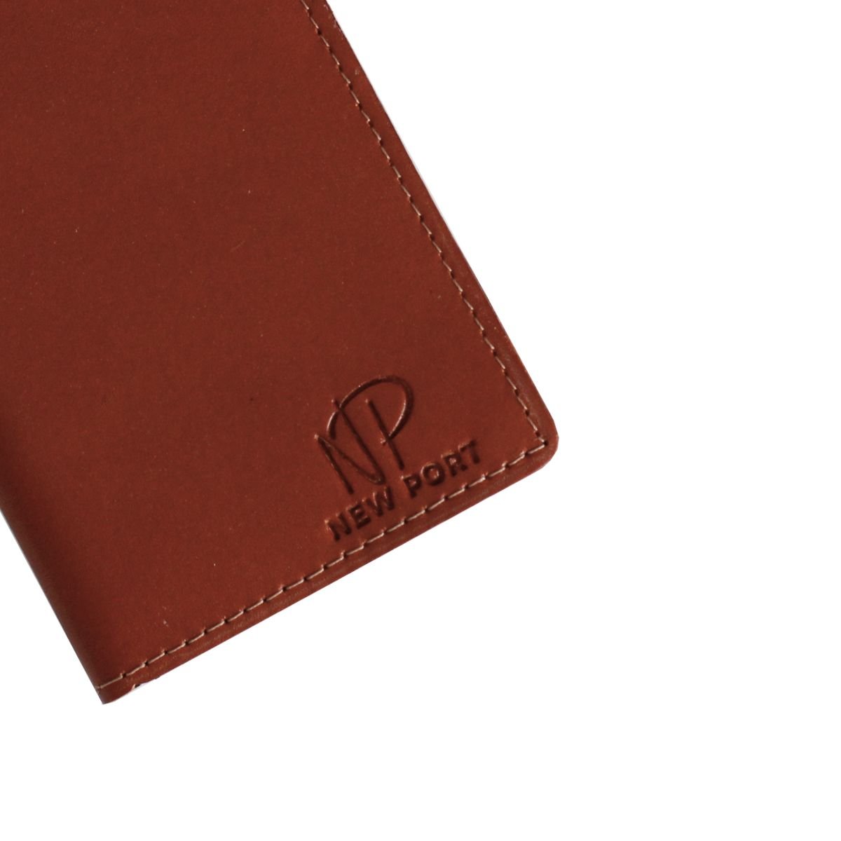 Carteira Em Couro Masculina Slim Pequena Dobravel Luxo Marrom Marrom 6