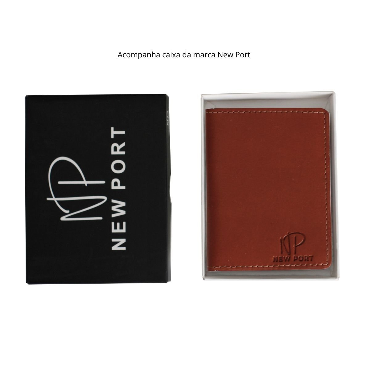 Carteira Em Couro Masculina Slim Pequena Dobravel Luxo Marrom Marrom 8