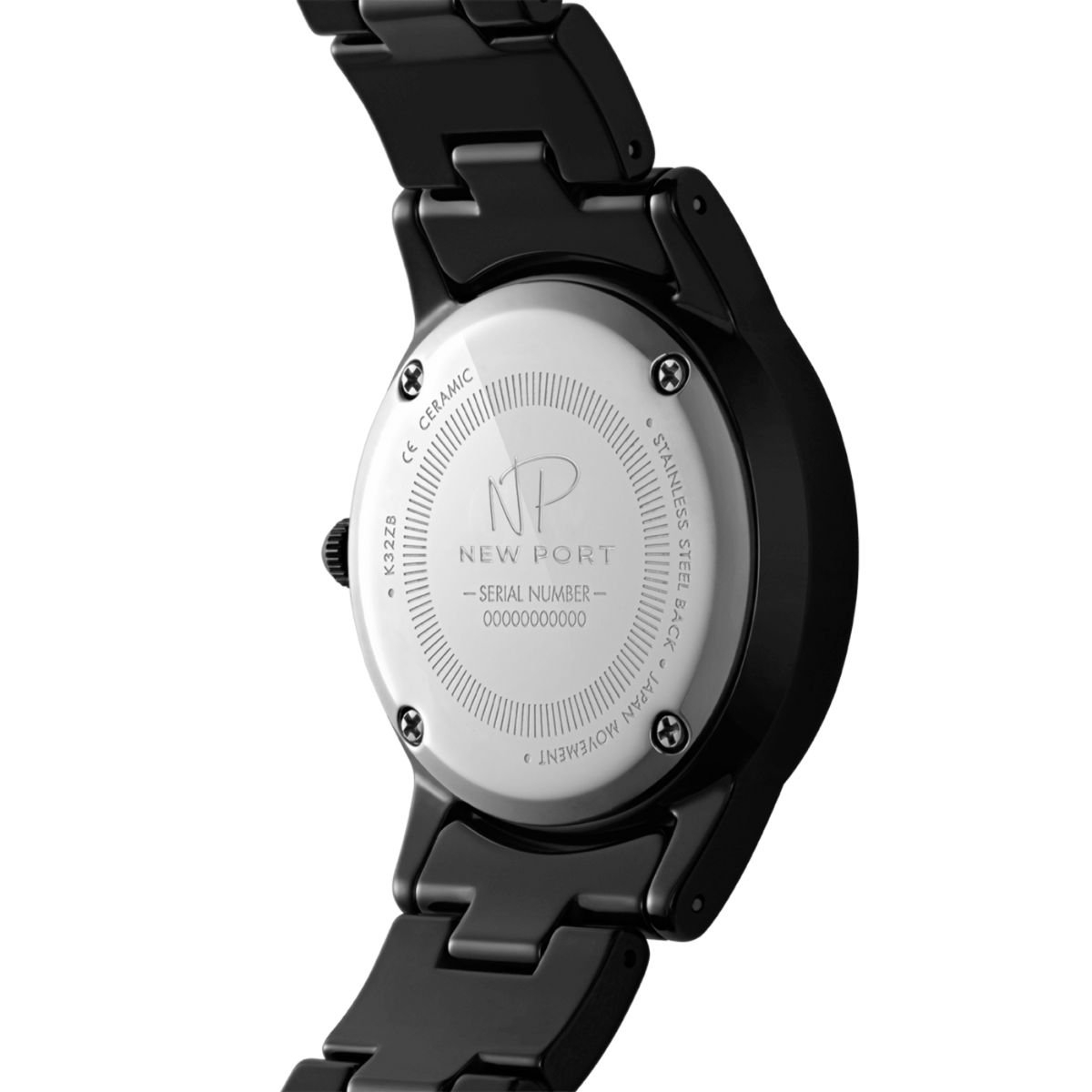 Relogio Masculino New Port Analogico Com Caixa E Pulseira de Aco 40mm Preto 7