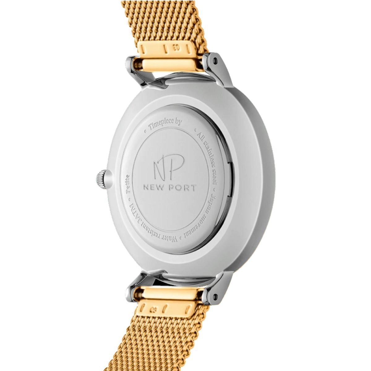 Kit Relogio Feminino Minimalista Analogico 32mm + 2 Braceletes Dourado/ Prata 3