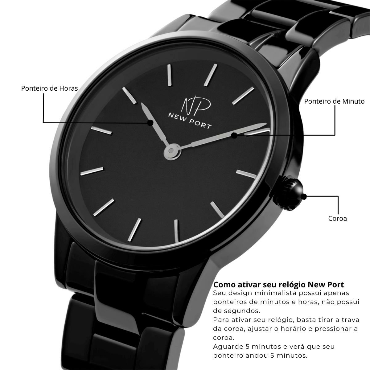 Relogio Masculino De Pulso Analogico Casual + Carteira Couro Preto 8