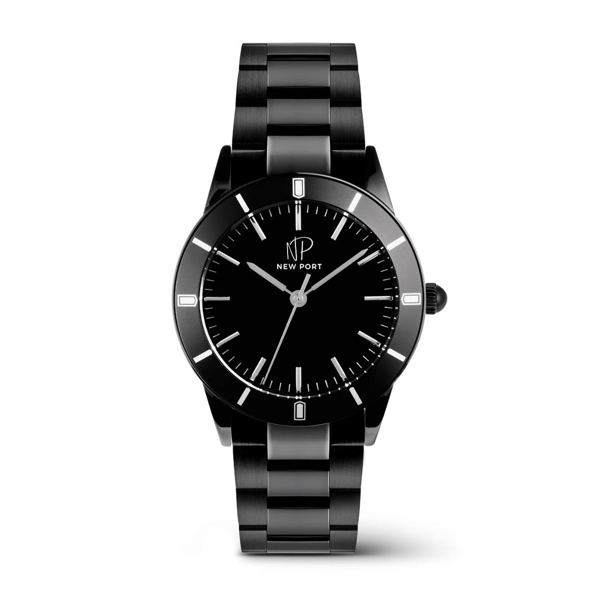 Relogio Masculino Preto Casual Analogico Elegante New Port