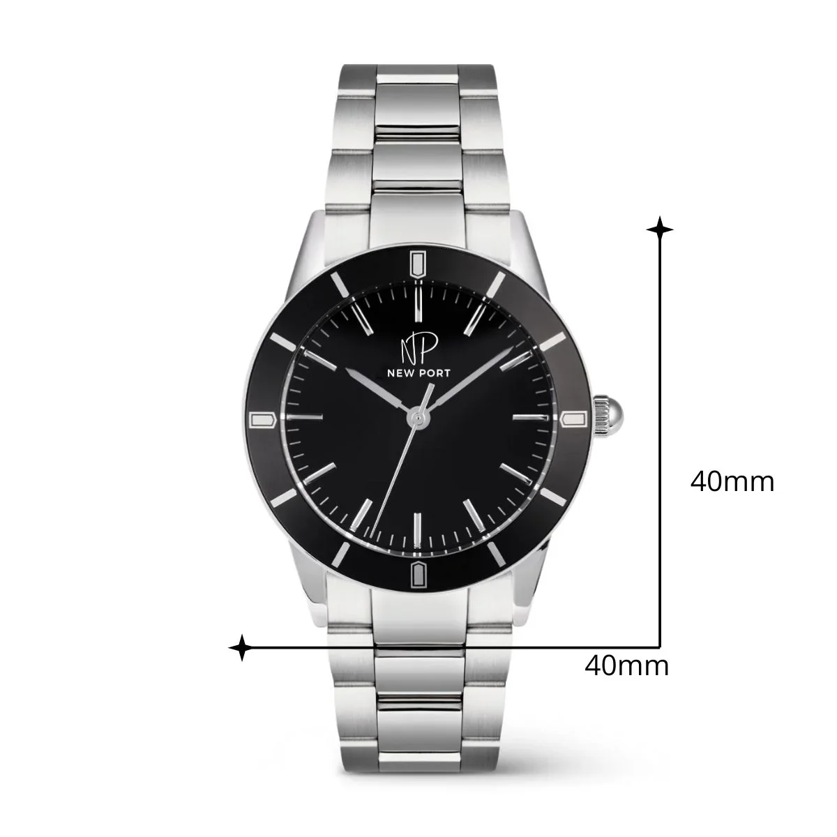 Relogio Masculino Preto Elegante Casual Analogico New Port Preto 5