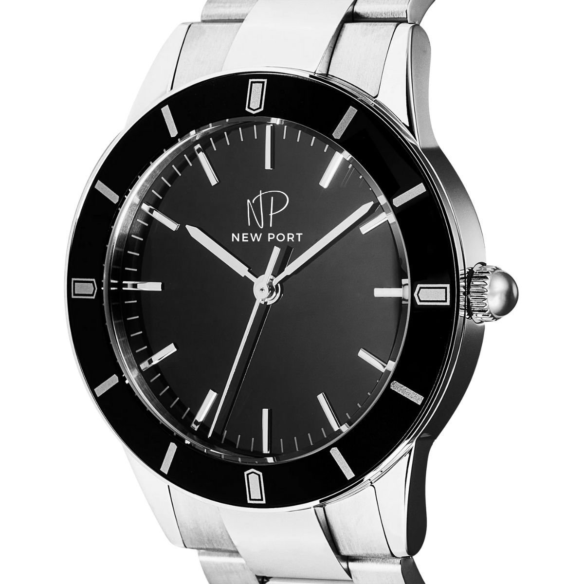 Relogio Masculino Preto Elegante Casual Analogico New Port Preto 6