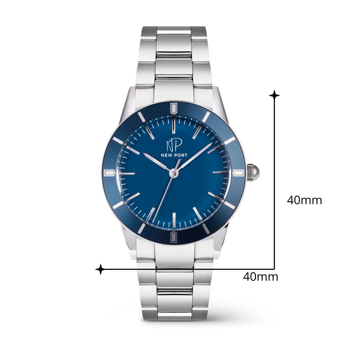 Relogio Masculino Azul Elegante Casual Analogico Robusto New Port Azul 5