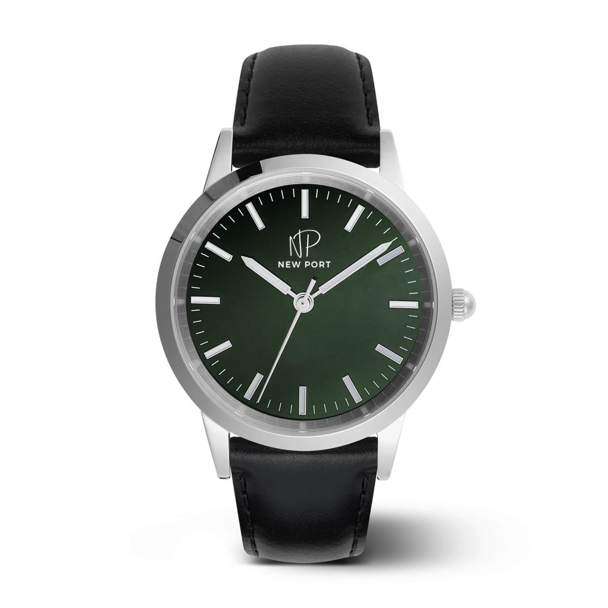 Relogio Feminino Elegante Prata Casual Classico New Port Preto 2