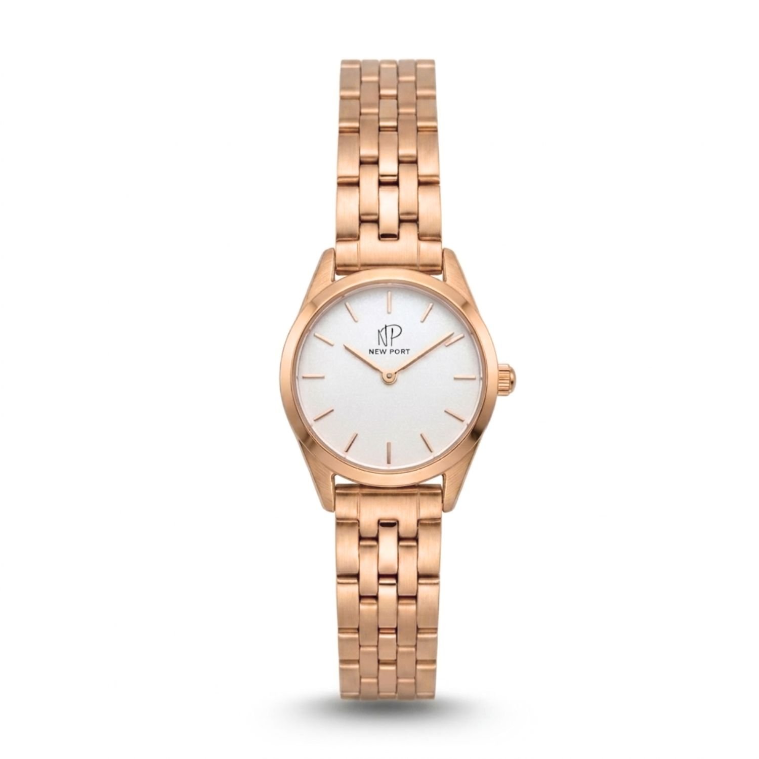 Relogio Feminino Elegante Casual Pequeno Rose New Port 24mm Rosê 7