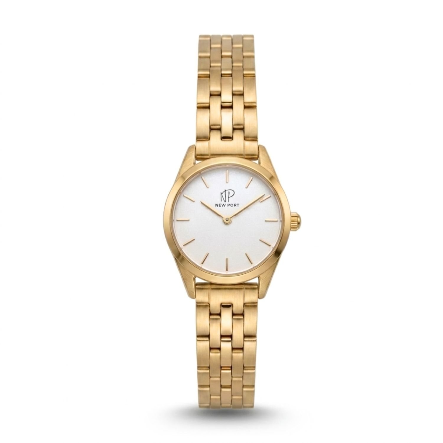 Relogio Feminino Dourado Elegante Casual Pequeno New Port 24mm