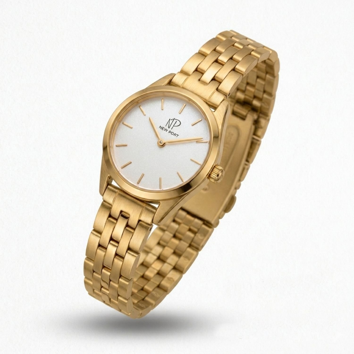 Relogio Masculino Classico Minimalista 24mm de Elos Casual Elegante Dourado 1