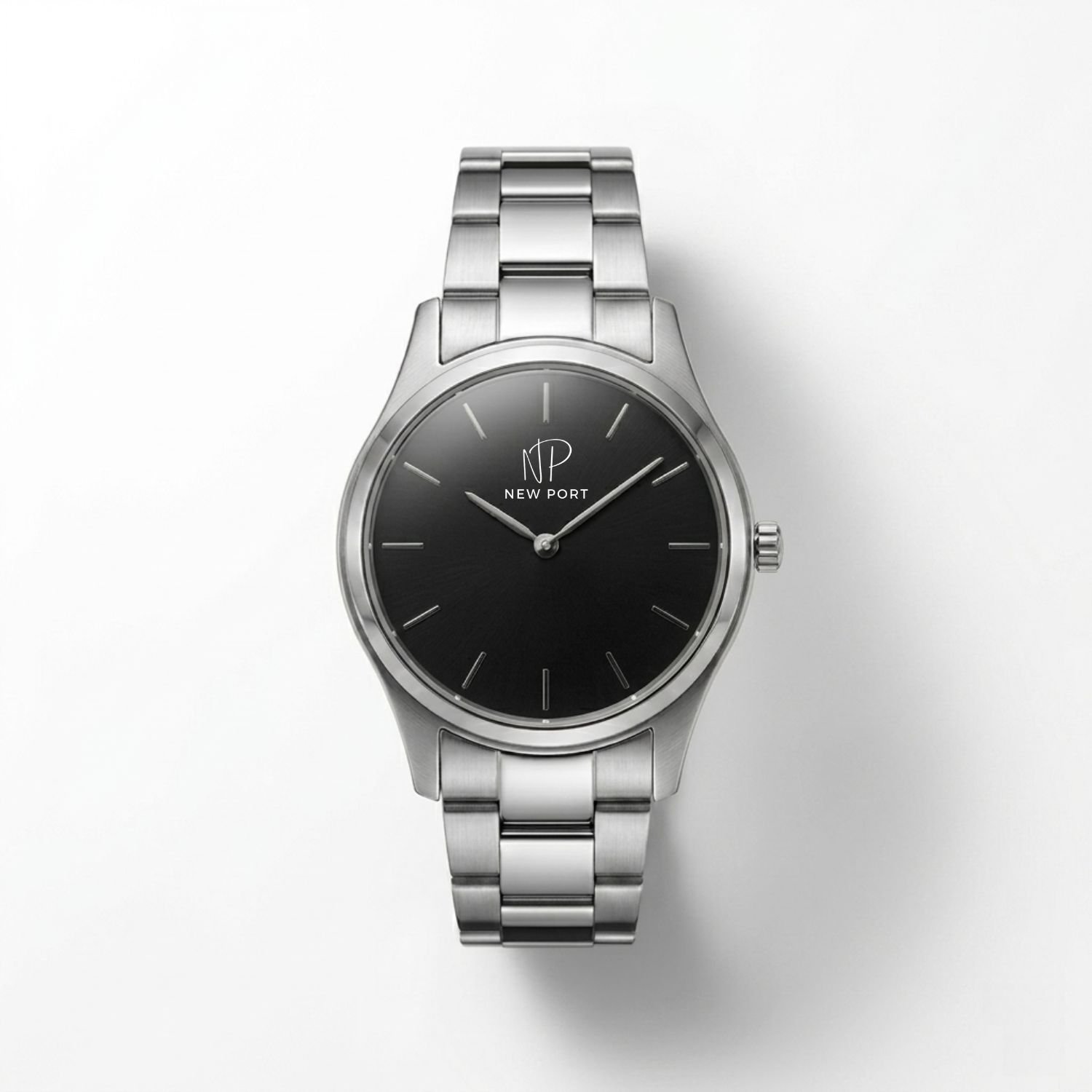 Relogio Masculino Casual Elegante Prata Robusto New Port 40mm
