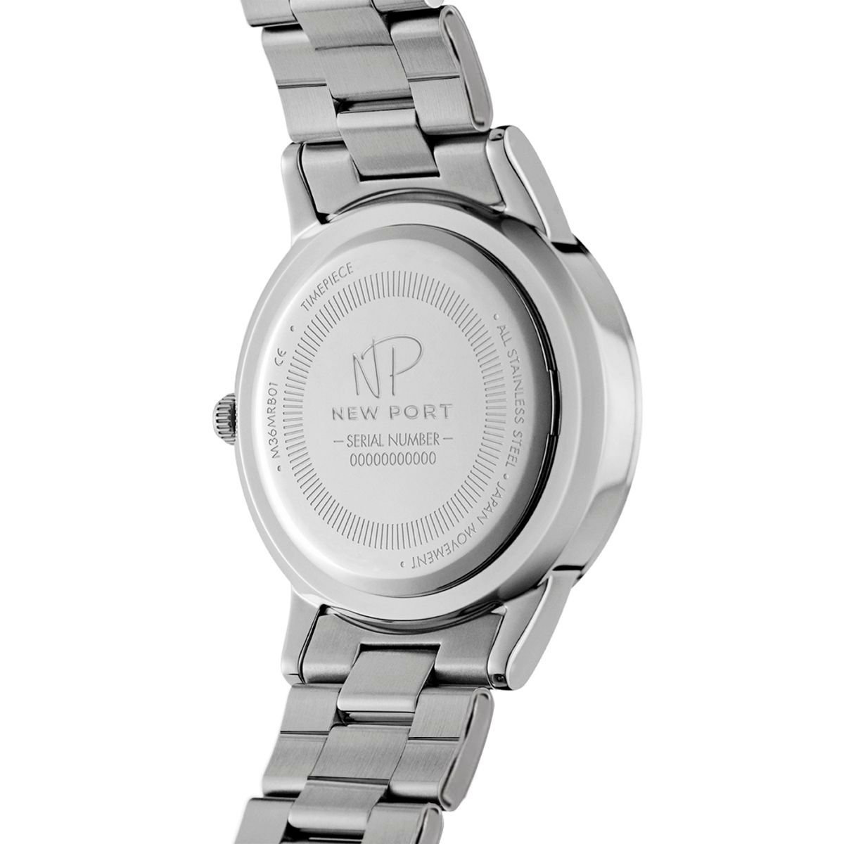 Relogio Masculino Casual Elegante Prata Robusto New Port 40mm Prata/Preto 5