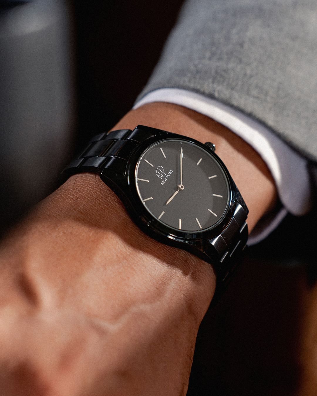 Relogio Masculino Casual Elegante Preto Robusto New Port 40mm Preto 2