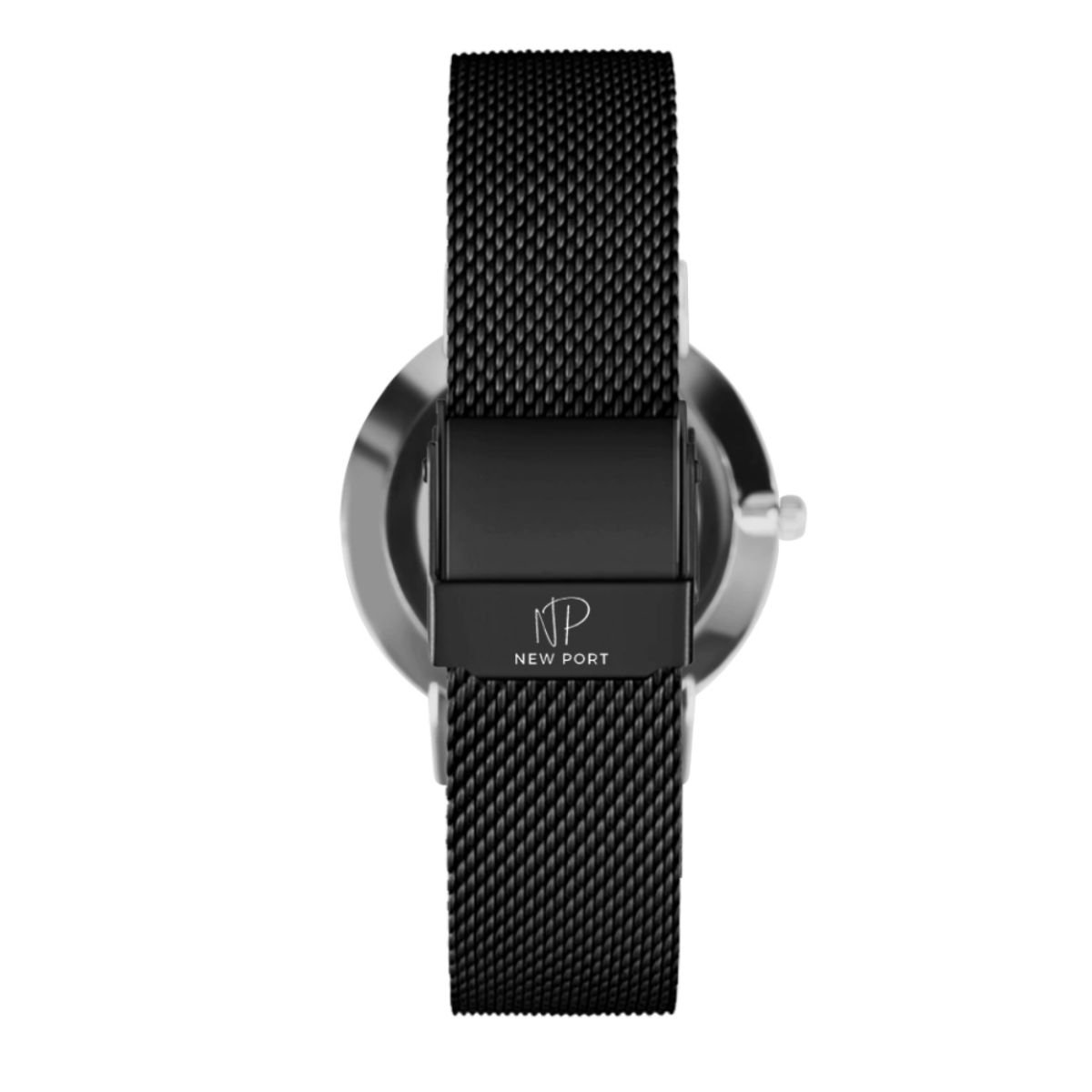 Relogio Masculino Casual Elegante Preto Pequeno 32mm New Port Preto/Prata 5