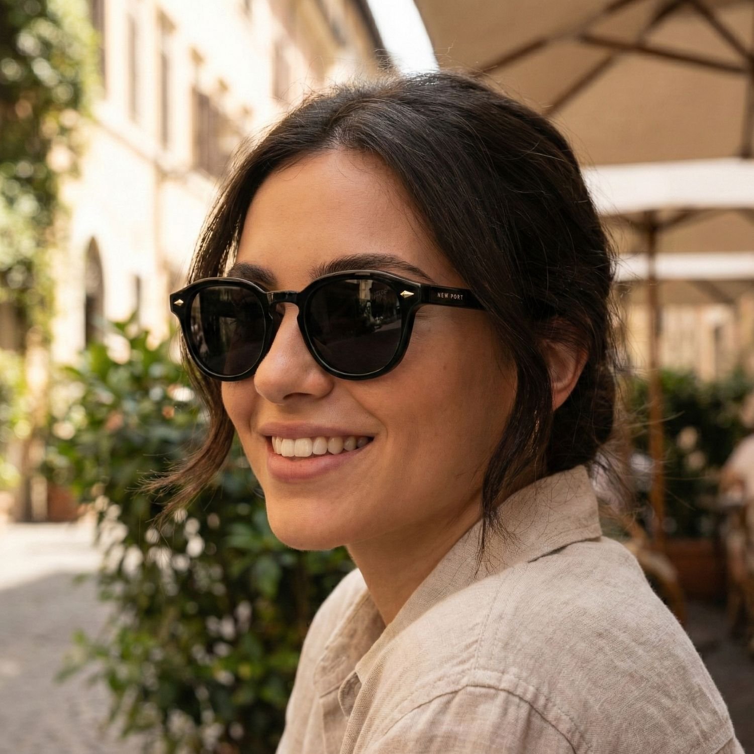 Oculos de Sol Quadrado Feminino Polarizado Potecao Uv400 Preto 2