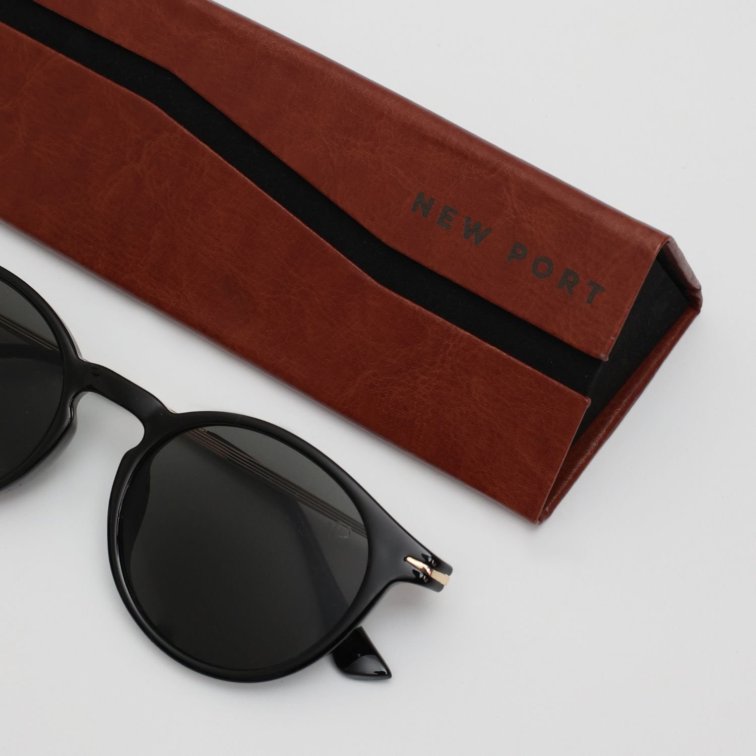 Oculos de Sol Redondo Feminino Polarizado Potecao Uv400 Preto/Dourado 6