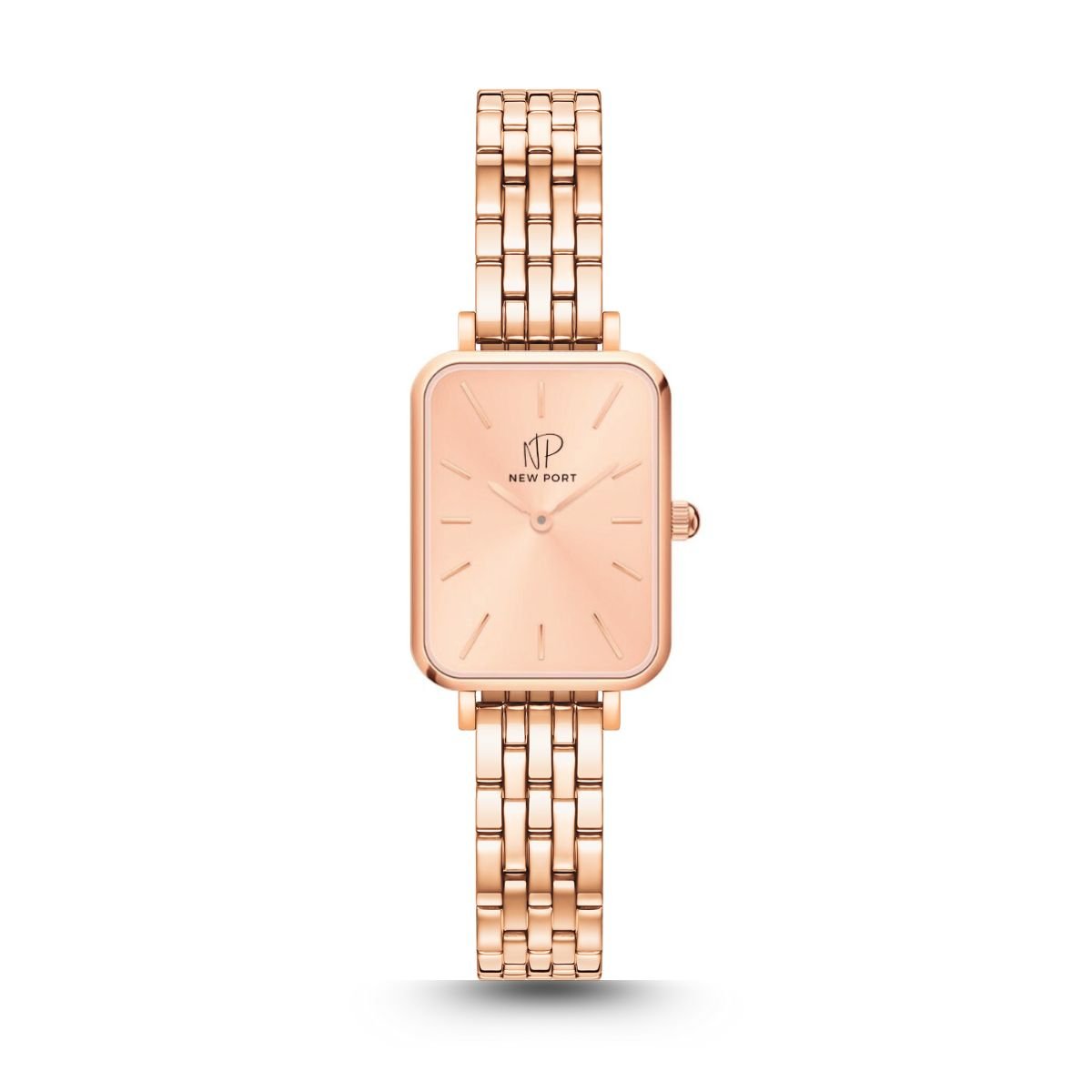 Relogio Feminino Quadrado Elegante Delicado Rose New Port