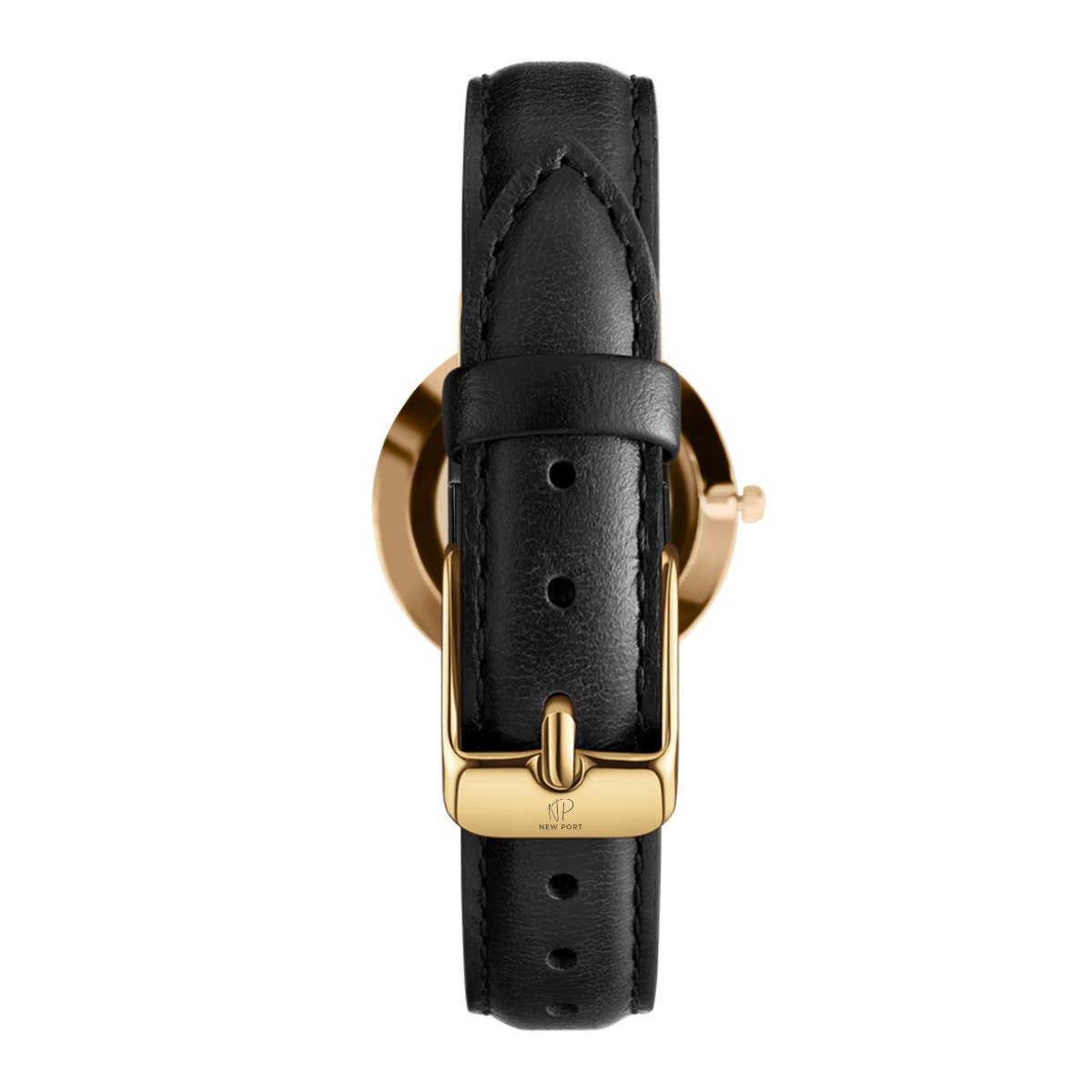 Kit Relogio Feminino Dourado Elegante New Port 32mm Com Bracelete Preto/Dourado 7