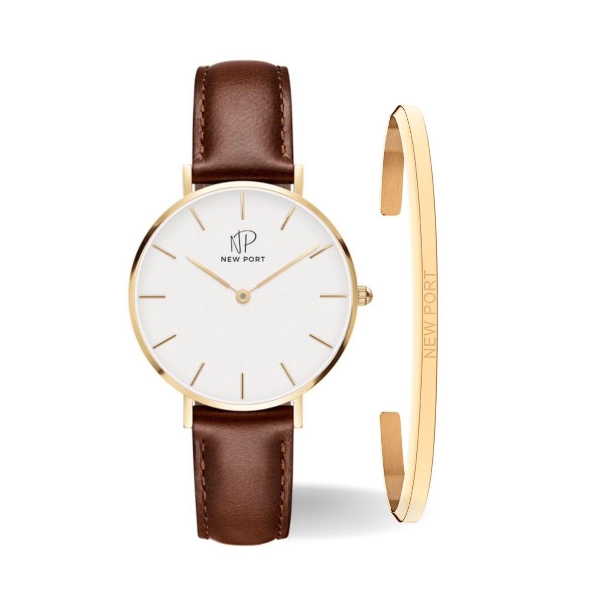 Relogio Feminino Dourado Casual 32mm Com Bracelete Ajustavel