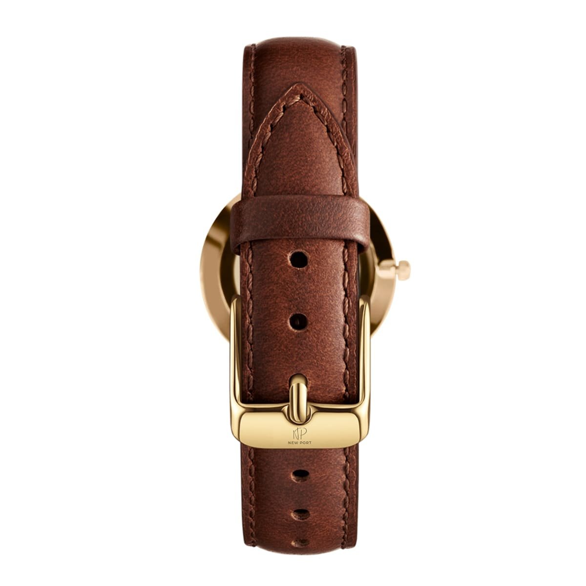 Relogio Feminino Dourado Casual 32mm Com Bracelete Ajustavel Dourado/Marrom 7