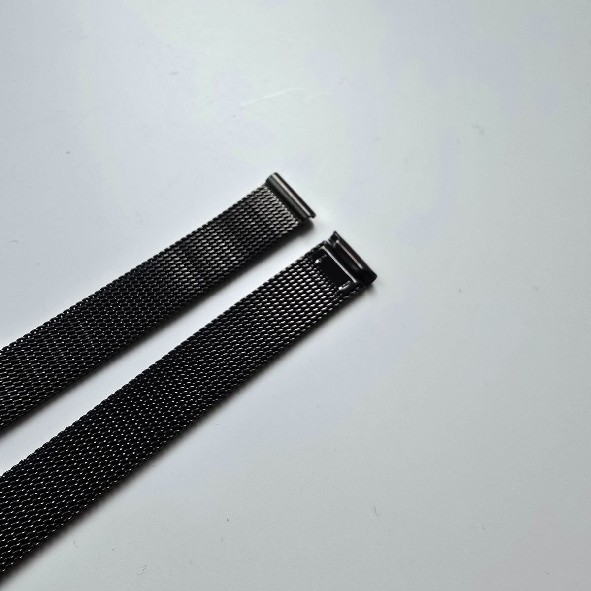Pulseira de Relogio em Aco Preto Elegante Minimalista 10mm Preto 4