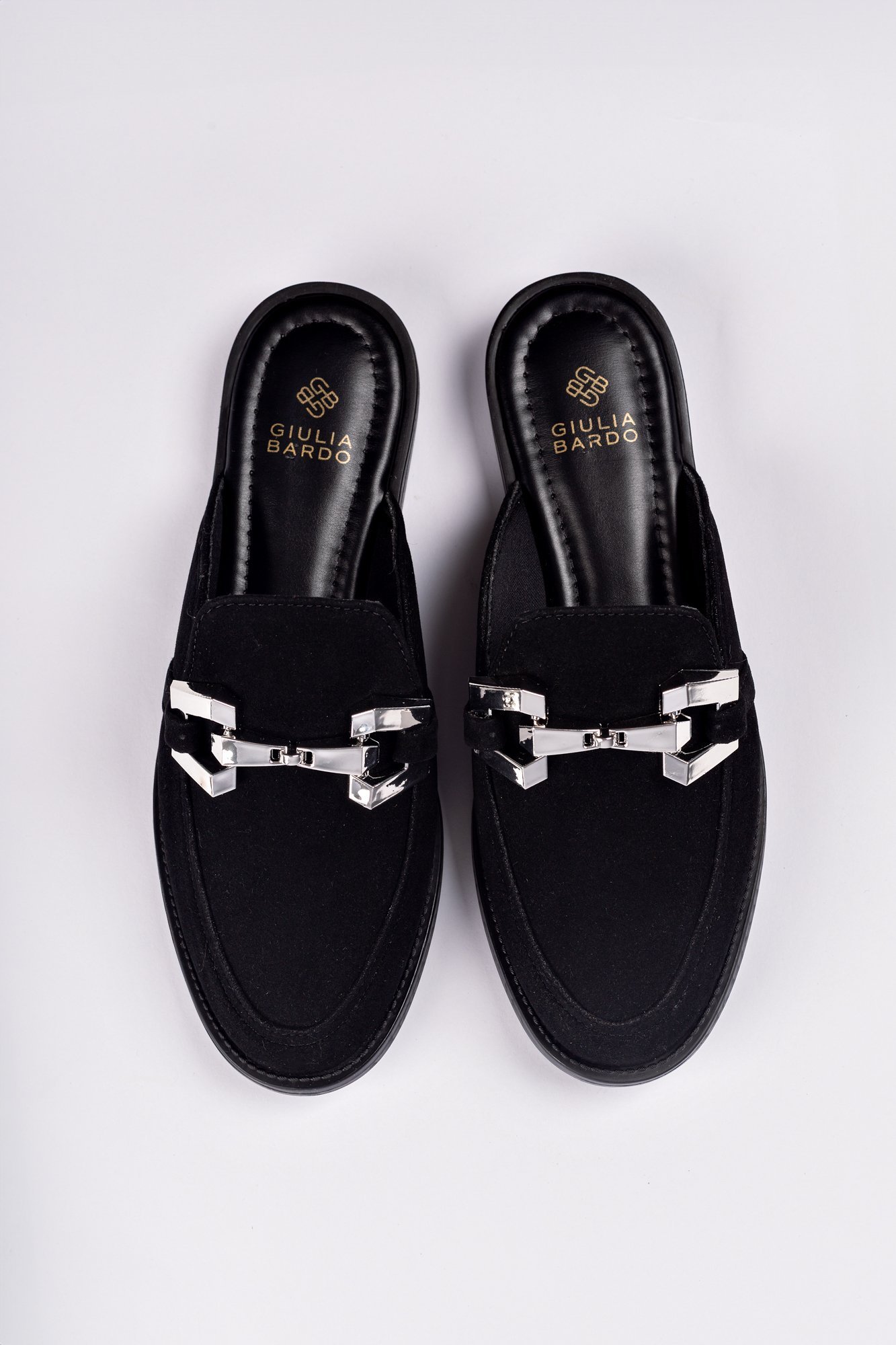 Mule Charlotte em Camurça Preto 5