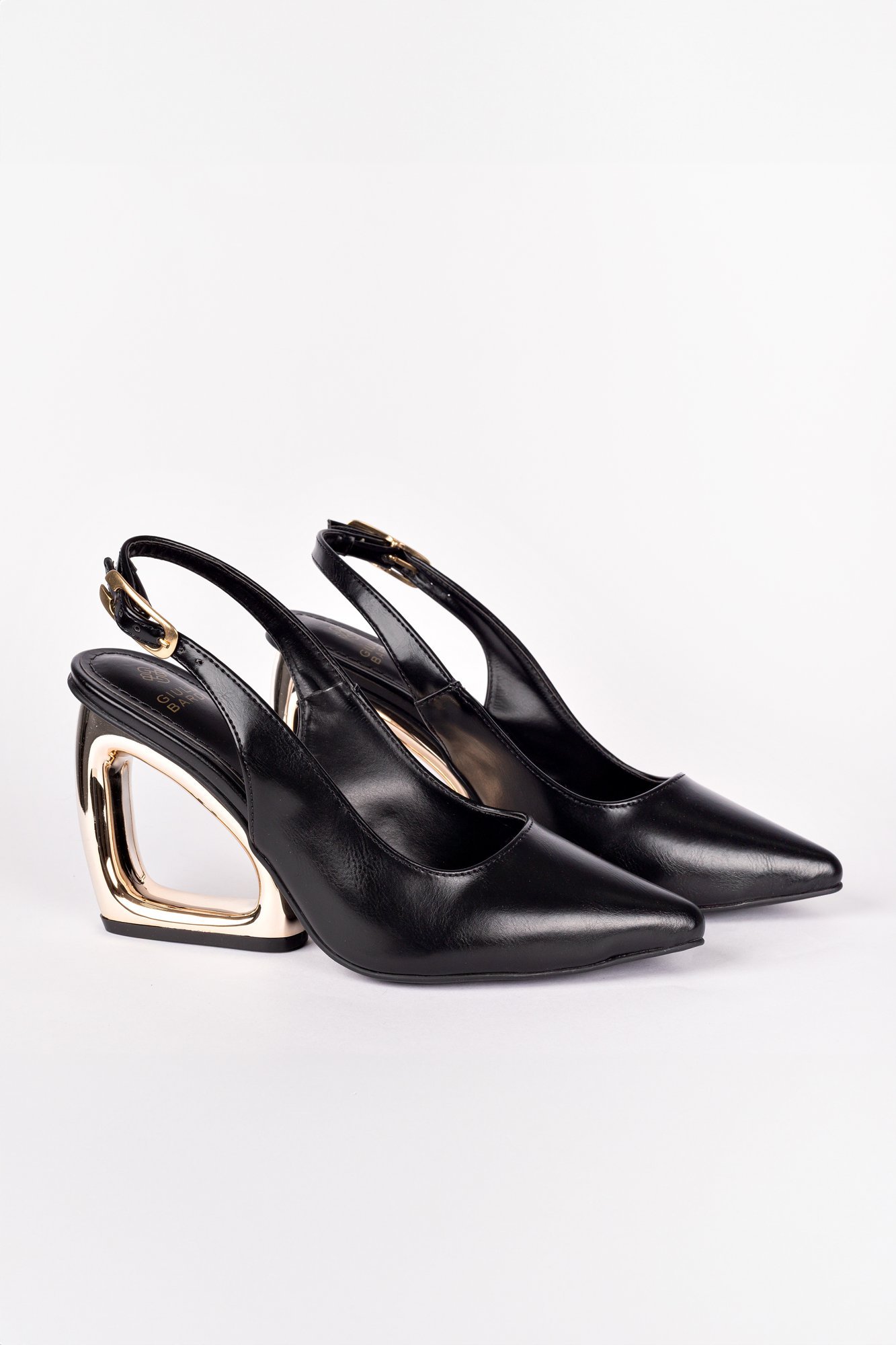 Scarpin Karina Salto Geométrico Preto 4