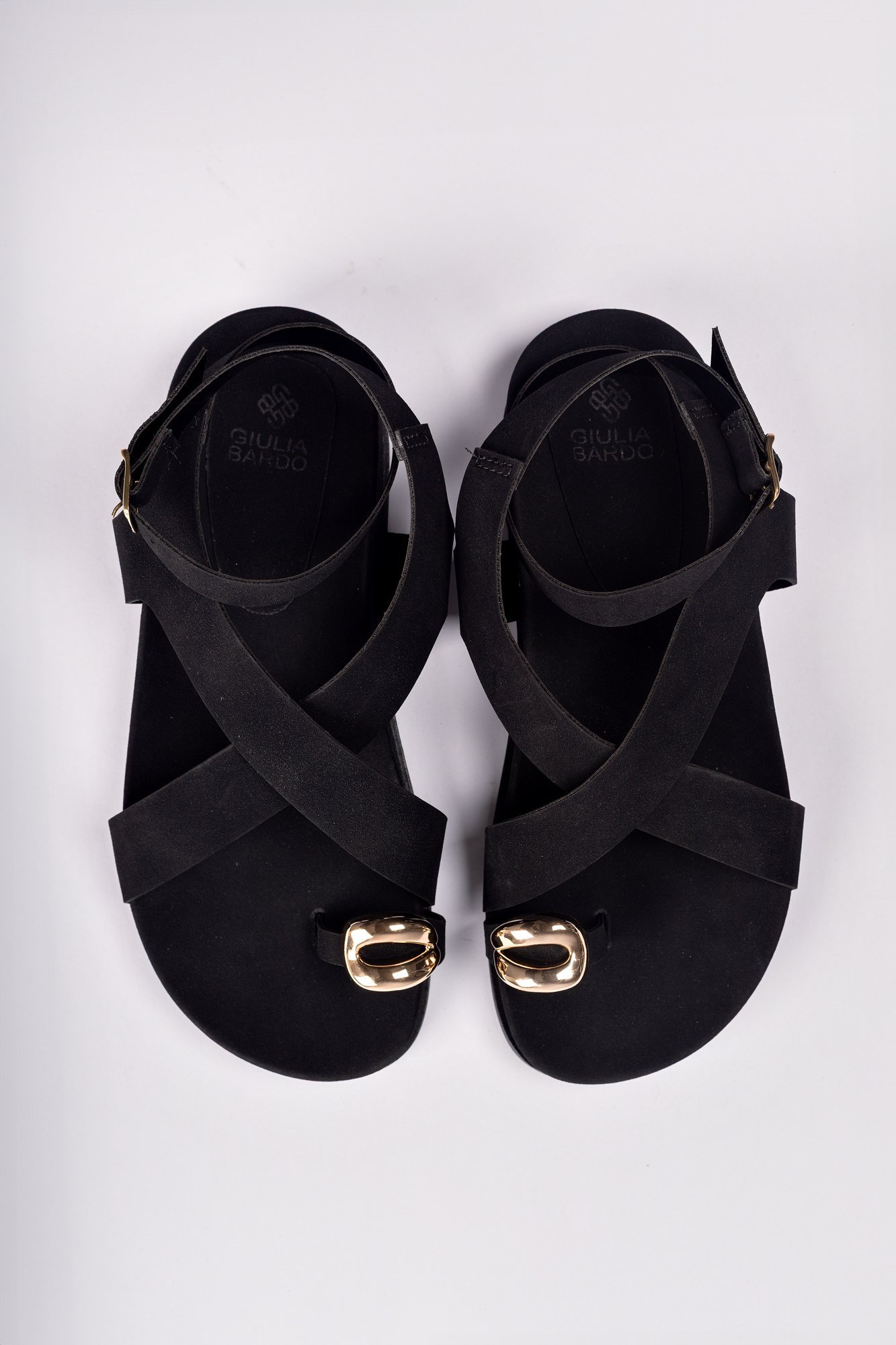 Sandália Papete Tania em Camurça Preto 5