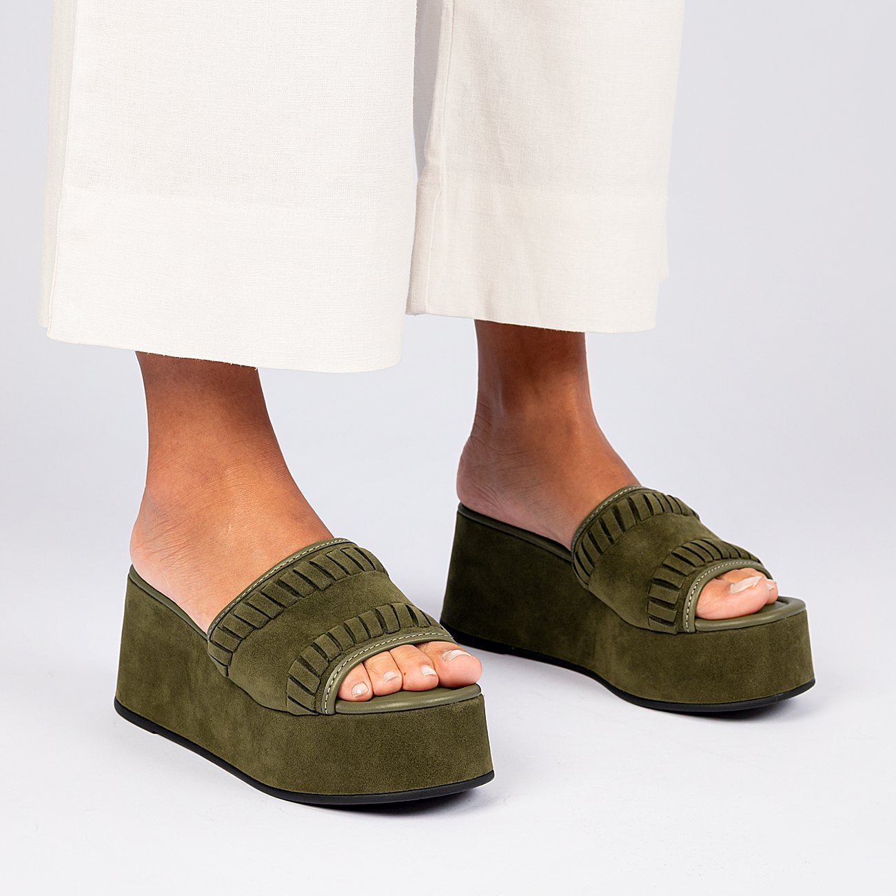 Tamanco Plataforma Liz Verde 2