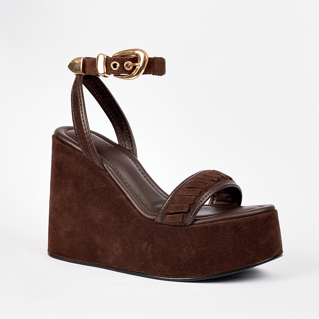 Sandália Plataforma Lua High Marrom 3